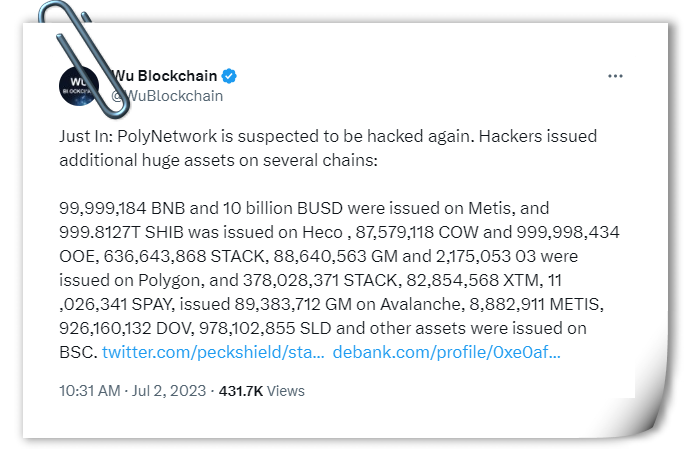 Over 999 Trillion SHIB Tokens were Minted in a Recent Attack on Poly Network
